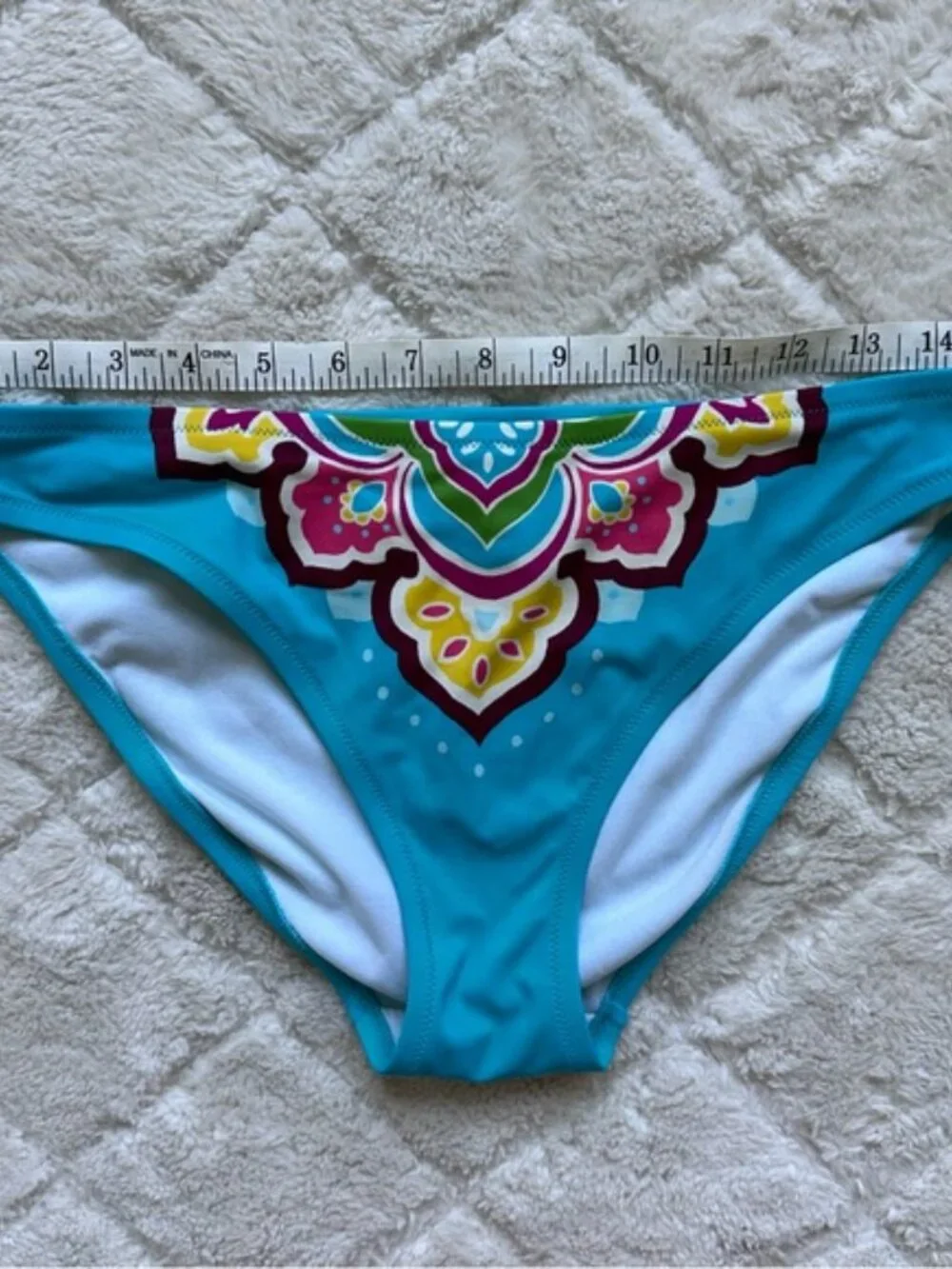 Victoria's Secret | Blue Tribal Boho Bikini Set | Top Size Small, Bottoms Medium